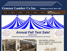 Tablet Screenshot of geneseelumber.com